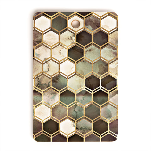 Monika Strigel 1P RUGGED MARBLE EARTH TONES Cutting Board Rectangle