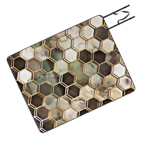 Monika Strigel 1P RUGGED MARBLE EARTH TONES Picnic Blanket