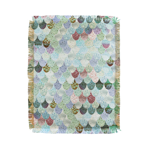 Monika Strigel 1P SUMMER MERMAID BLUEMINT Throw Blanket