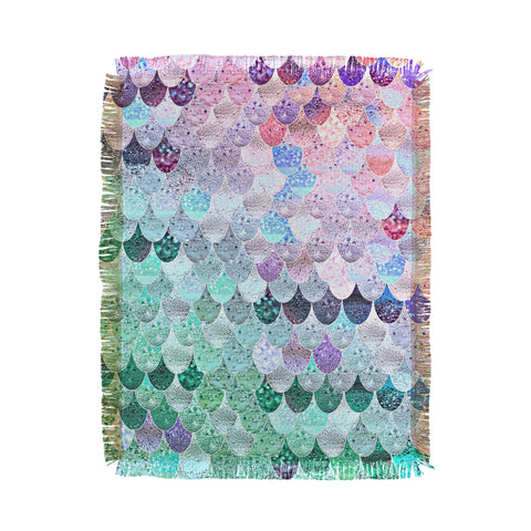 Monika Strigel 1P SUMMER MERMAID CANDY LOVE Throw Blanket