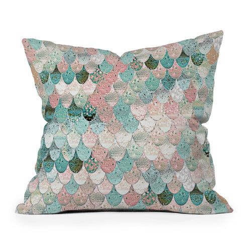 Monika Strigel 1P SUMMER MERMAID MIDCENTURY Throw Pillow