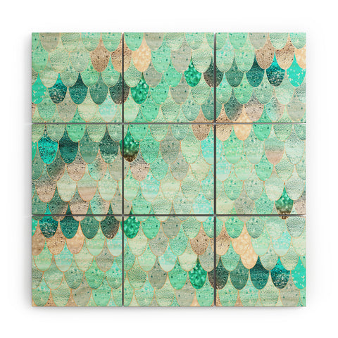 Monika Strigel 1P SUMMER MERMAID MINT Wood Wall Mural