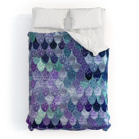Monika Strigel 1P SUMMER MERMAID PURPLE MINT Duvet Cover