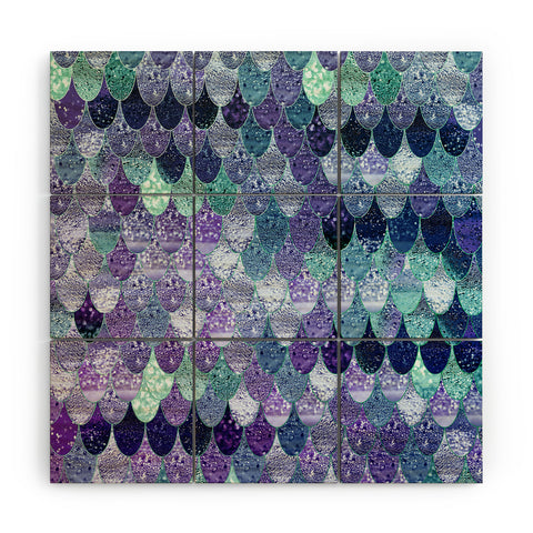Monika Strigel 1P SUMMER MERMAID PURPLE MINT Wood Wall Mural