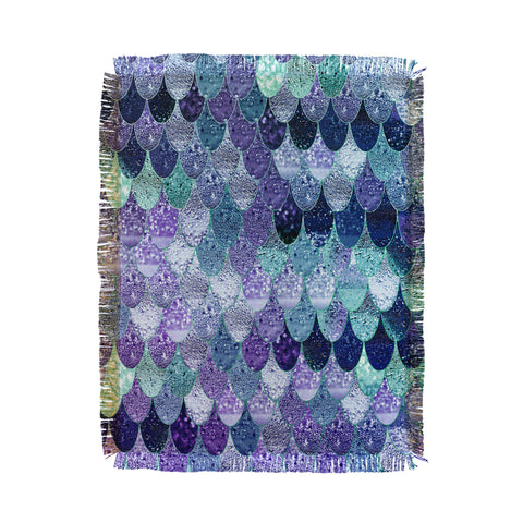 Monika Strigel 1P SUMMER MERMAID PURPLE MINT Throw Blanket