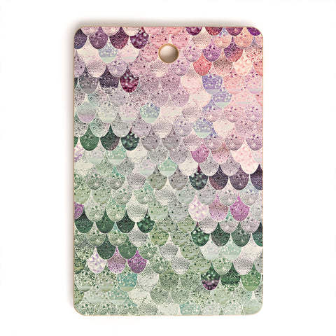 Monika Strigel 1P SUMMER MERMAID SAGE POPPY Cutting Board Rectangle