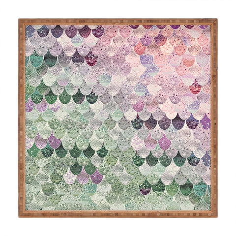 Monika Strigel 1P SUMMER MERMAID SAGE POPPY Square Tray