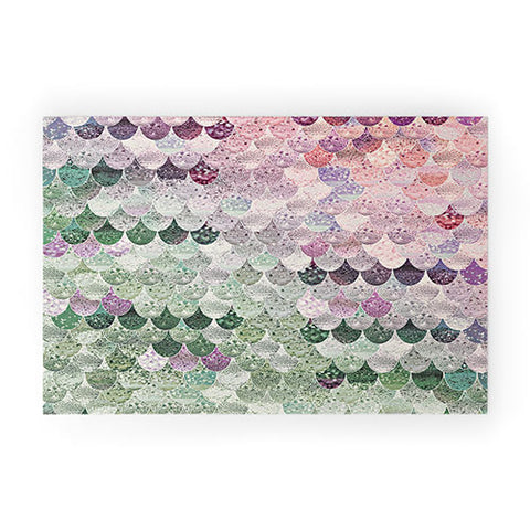 Monika Strigel 1P SUMMER MERMAID SAGE POPPY Welcome Mat