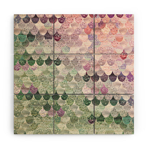 Monika Strigel 1P SUMMER MERMAID SAGE POPPY Wood Wall Mural