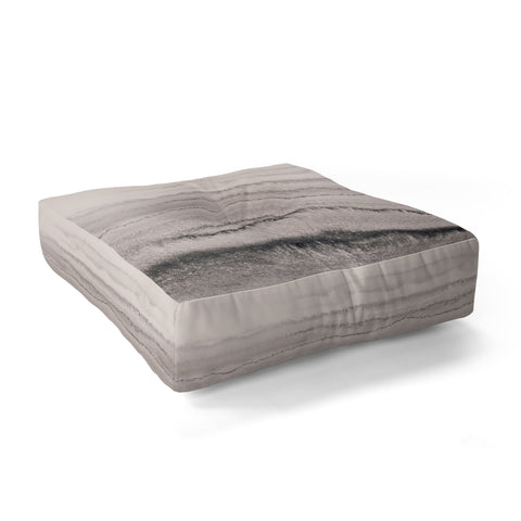 Monika Strigel 1P WITHIN THE TIDES GREIGE Floor Pillow Square