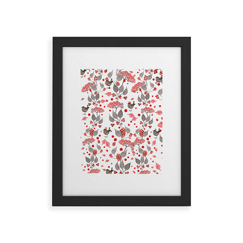 Monika Strigel Birdies And Berries Framed Art Print