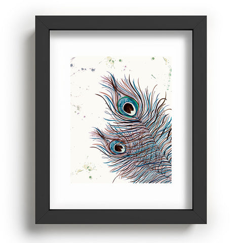 Monika Strigel Boho Peacock Feathers Recessed Framing Rectangle