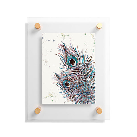 Monika Strigel Boho Peacock Feathers Floating Acrylic Print