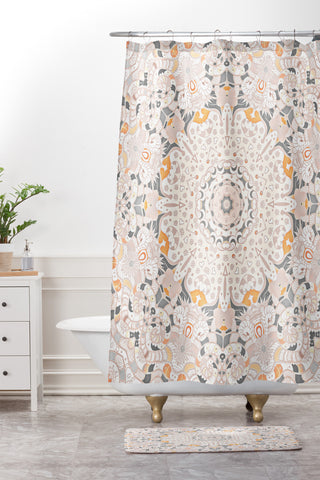 Monika Strigel BOHO SUMMER GREY Shower Curtain And Mat