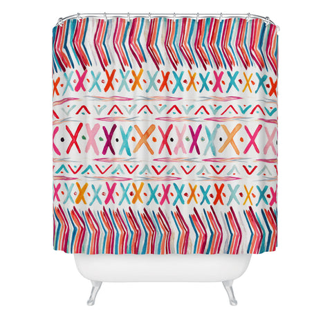Monika Strigel Crazy Echo Shower Curtain