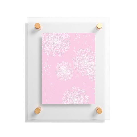 Monika Strigel Dandelion Snowflake Pink Floating Acrylic Print
