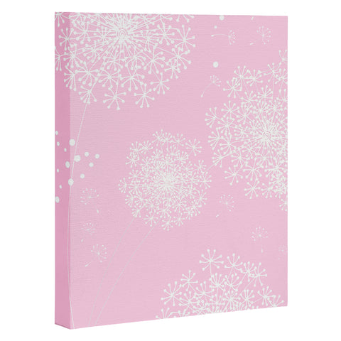Monika Strigel Dandelion Snowflake Pink Art Canvas