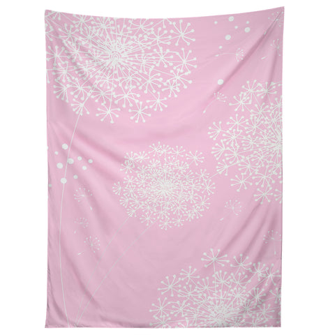 Monika Strigel Dandelion Snowflake Pink Tapestry