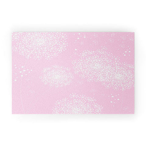 Monika Strigel Dandelion Snowflake Pink Welcome Mat