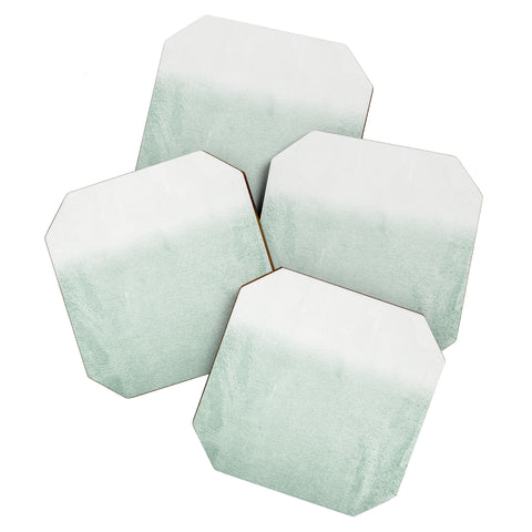 Monika Strigel FADING GREEN EUCALYPTUS Coaster Set