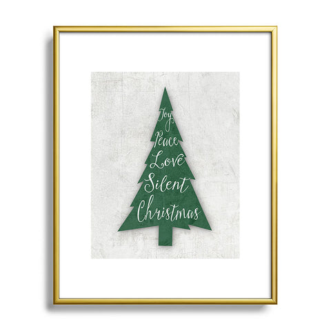 Monika Strigel FARMHOUSE CHRISTMAS TREE GREEN Metal Framed Art Print