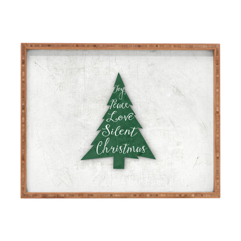Monika Strigel FARMHOUSE CHRISTMAS TREE GREEN Rectangular Tray