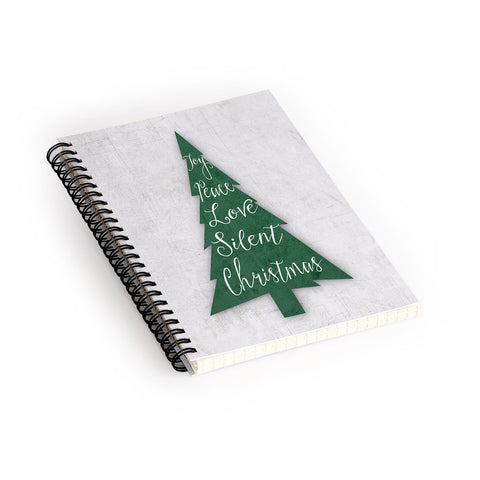 Monika Strigel FARMHOUSE CHRISTMAS TREE GREEN Spiral Notebook