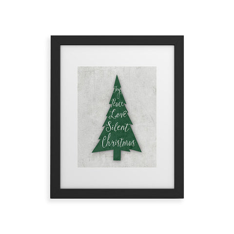 Monika Strigel FARMHOUSE CHRISTMAS TREE GREEN Framed Art Print
