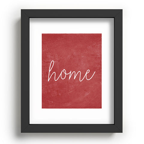 Monika Strigel FARMHOUSE HOME CHALKBOARD RED Recessed Framing Rectangle