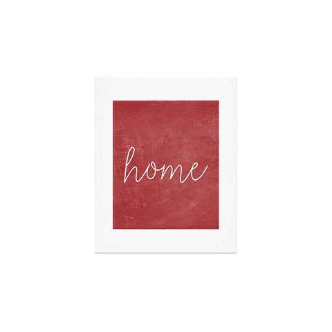 Monika Strigel FARMHOUSE HOME CHALKBOARD RED Art Print