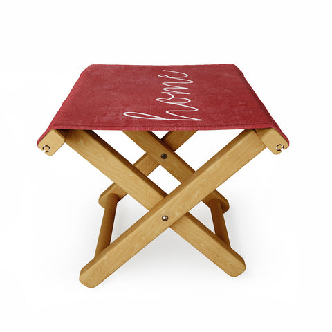 Monika Strigel FARMHOUSE HOME CHALKBOARD RED Folding Stool