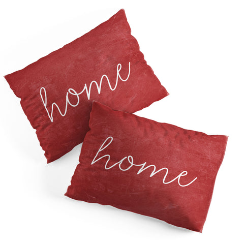 Monika Strigel FARMHOUSE HOME CHALKBOARD RED Pillow Shams