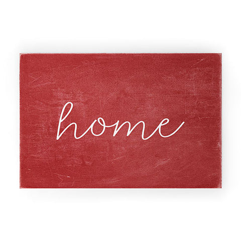 Monika Strigel FARMHOUSE HOME CHALKBOARD RED Welcome Mat