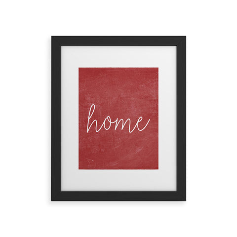 Monika Strigel FARMHOUSE HOME CHALKBOARD RED Framed Art Print