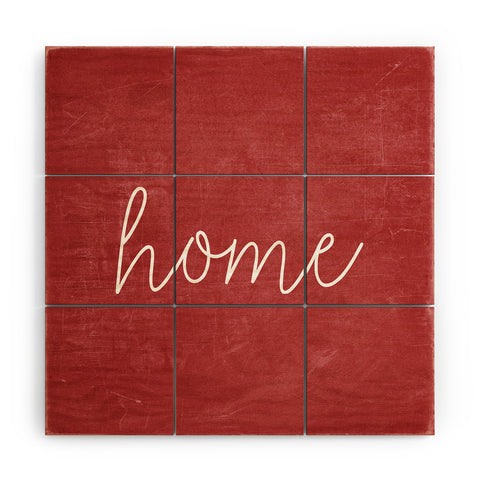 Monika Strigel FARMHOUSE HOME CHALKBOARD RED Wood Wall Mural