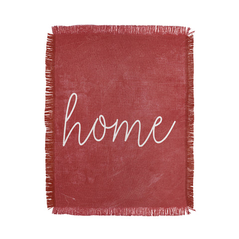 Monika Strigel FARMHOUSE HOME CHALKBOARD RED Throw Blanket