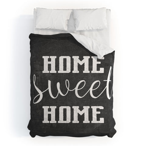 Monika Strigel FARMHOUSE HOME SWEET HOME CHALKBOARD BLACK Comforter