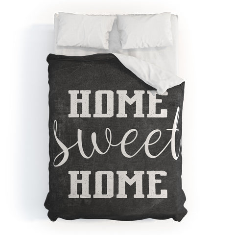 Monika Strigel FARMHOUSE HOME SWEET HOME CHALKBOARD BLACK Duvet Cover