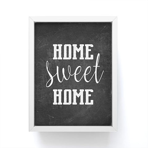 Monika Strigel FARMHOUSE HOME SWEET HOME CHALKBOARD BLACK Framed Mini Art Print