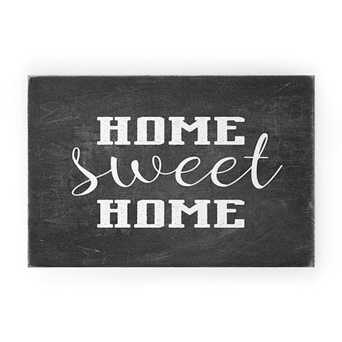 Monika Strigel FARMHOUSE HOME SWEET HOME CHALKBOARD BLACK Welcome Mat