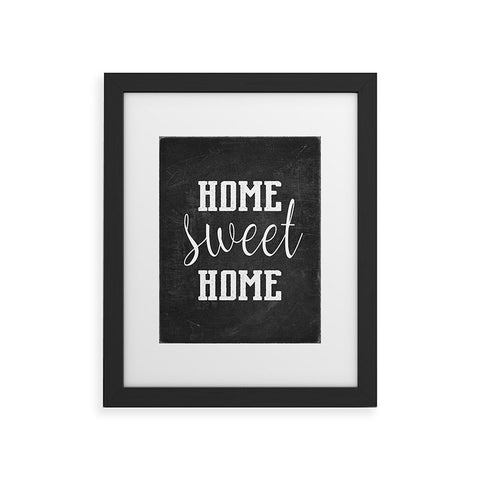 Monika Strigel FARMHOUSE HOME SWEET HOME CHALKBOARD BLACK Framed Art Print