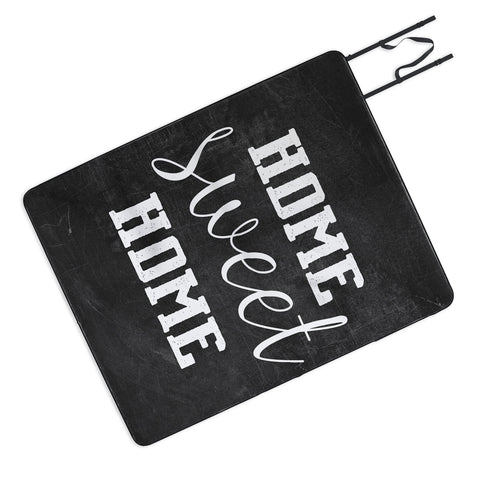 Monika Strigel FARMHOUSE HOME SWEET HOME CHALKBOARD BLACK Picnic Blanket