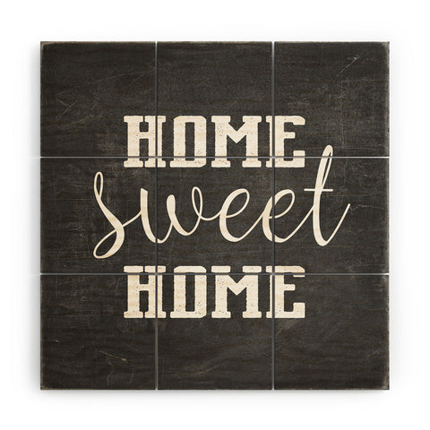 Monika Strigel FARMHOUSE HOME SWEET HOME CHALKBOARD BLACK Wood Wall Mural