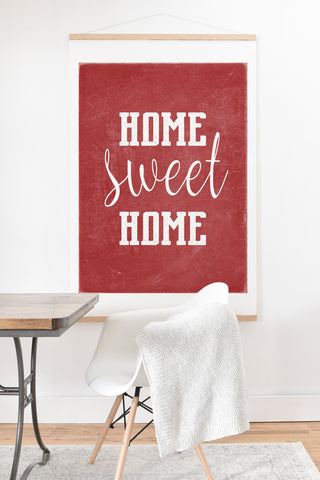 Monika Strigel FARMHOUSE HOME SWEET HOME CHALKBOARD RED Art Print And Hanger