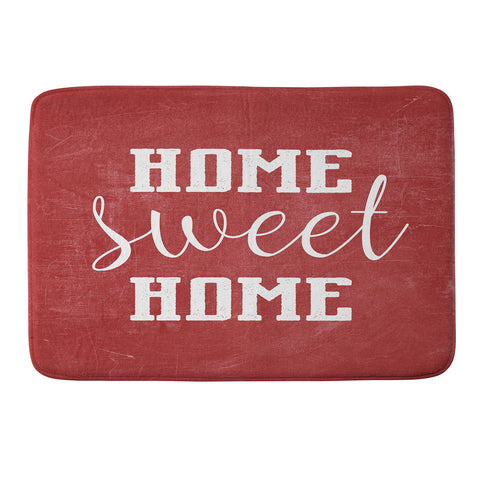 Monika Strigel FARMHOUSE HOME SWEET HOME CHALKBOARD RED Memory Foam Bath Mat