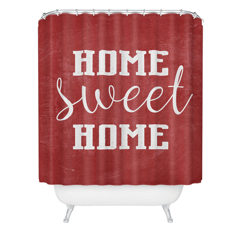 Monika Strigel FARMHOUSE HOME SWEET HOME CHALKBOARD RED Shower Curtain