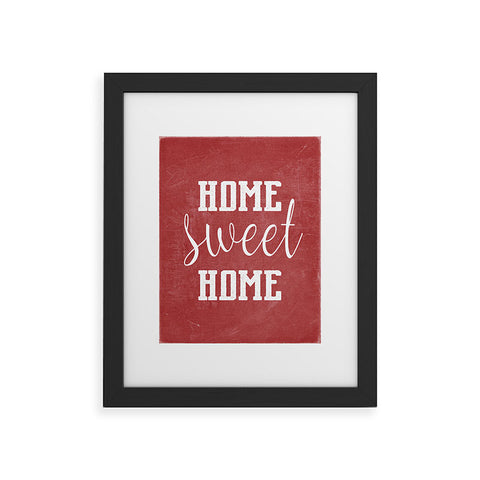 Monika Strigel FARMHOUSE HOME SWEET HOME CHALKBOARD RED Framed Art Print