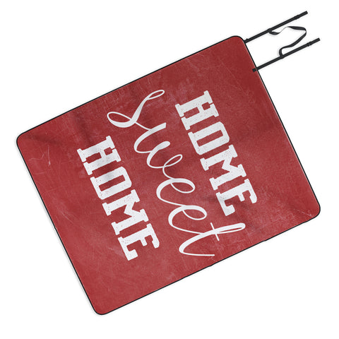 Monika Strigel FARMHOUSE HOME SWEET HOME CHALKBOARD RED Picnic Blanket