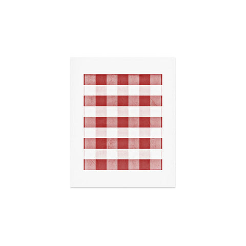 Monika Strigel FARMHOUSE SHABBY GINGHAM RED CHECKERED PLAID Art Print