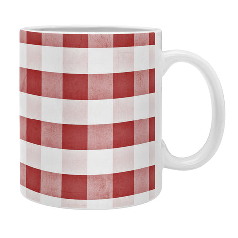 Monika Strigel FARMHOUSE SHABBY GINGHAM RED CHECKERED PLAID Coffee Mug